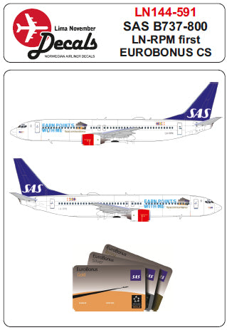 Lima November LN44591 SAS 737-800 First Eurobonus Scheme 1:144