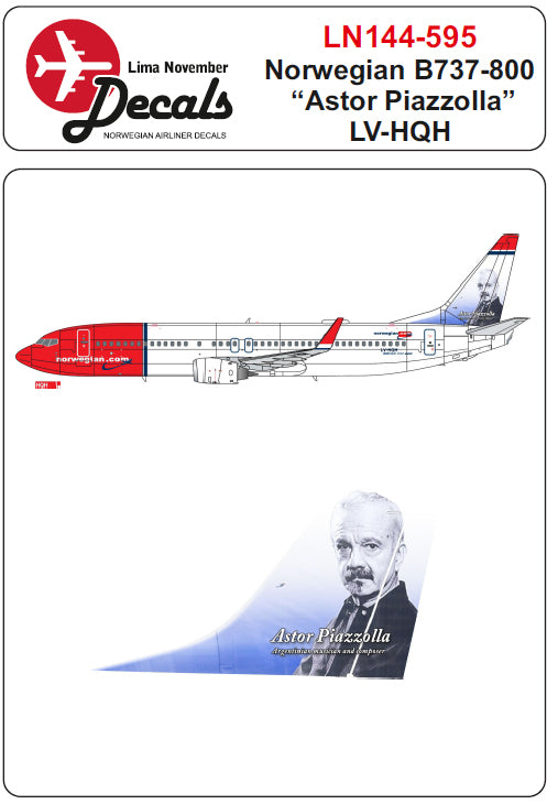 Lima November LN44595 Norwegian Argentina 737-800 LV-HQH 1:144