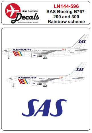 Lima November LN44596 1:144 SAS Boeing 767-200/767-300 in the Rainbow