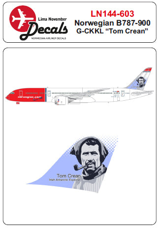 Lima November LN44603 1:144 Norwegian 787-900 G-CKKL with Tom Crean on tail