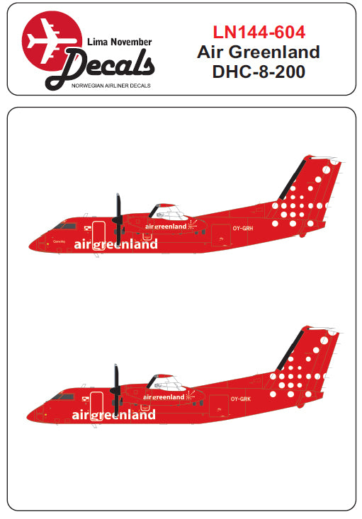 Lima November LN44604 1:144 Air Greenland de_Havilland_Canada DHC-8-200