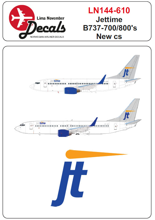 Lima November LN44610 1:144 Jettime new colour scheme for the 737-700/737-800