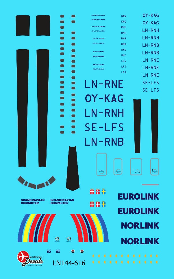 Lima November LN44616 1:144 SAS old colour scheme Fokker 50