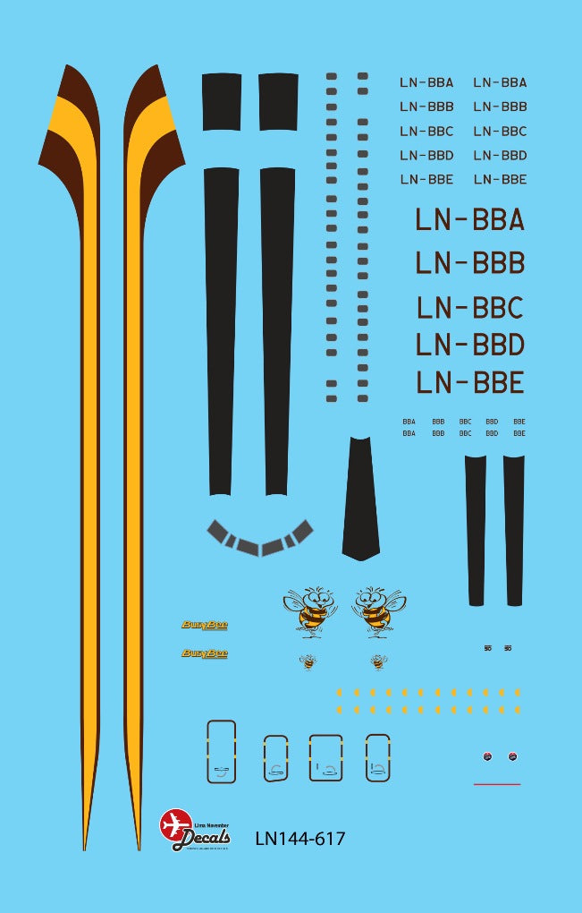 Lima November LN44617 1:144 Busy Bee colour scheme Fokker 50