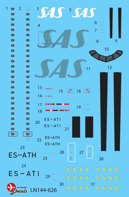 Lima November LN44626 1:144 SAS new colour scheme ATR-72