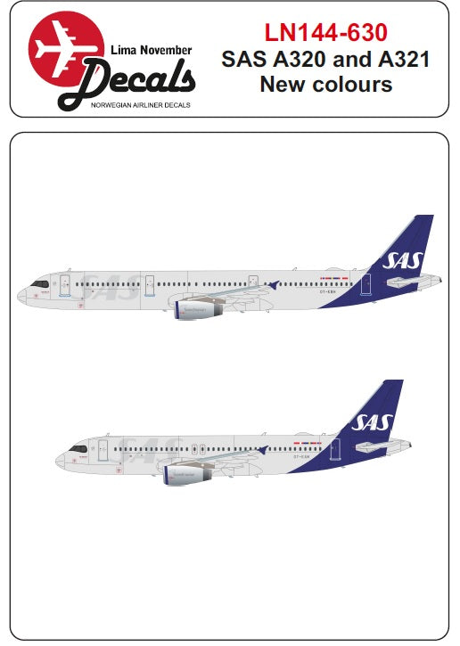 Lima November LN44630 1:144 SAS new colour scheme Airbus A320/A321