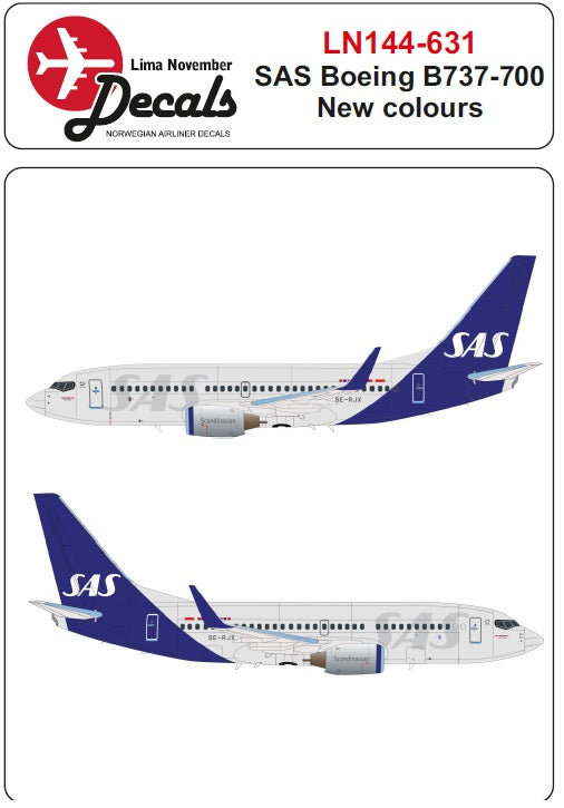 Lima November LN44631 1:144 SAS new colour scheme Boeing 737-700