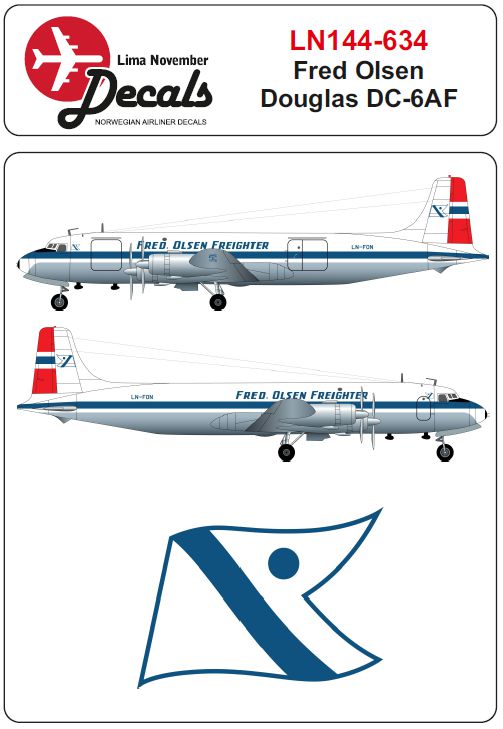 Lima November LN44634 1:144 Fred Olsen Douglas DC-6B