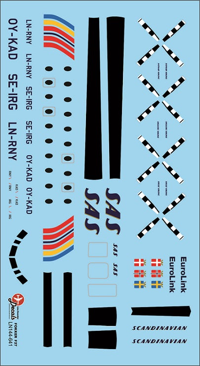 Lima November LN44641 1:144 SAS Fokker F-27 rainbow colour scheme