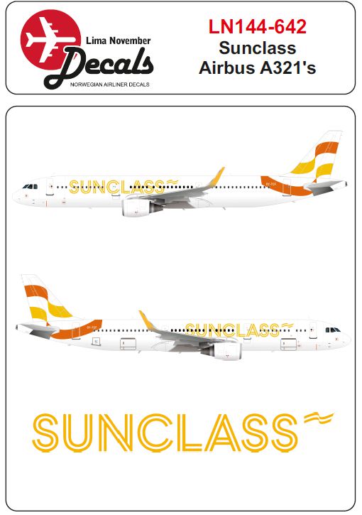Lima November LN44642 1:144 Sunclass Airbus A321