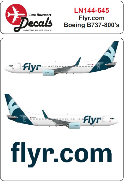 Lima November LN44645 1:144 Flyr Boeing 737-800