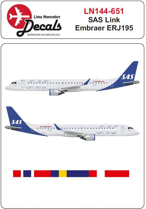 Lima November LN44651 1:144 SAS Link Embraer ERJ-195