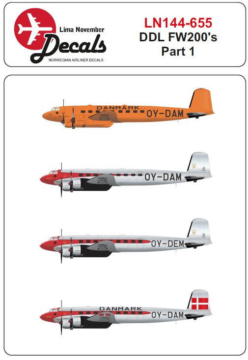 Lima November LN44655 DDL Danish Fw-200 Condor Pt 1 1:144
