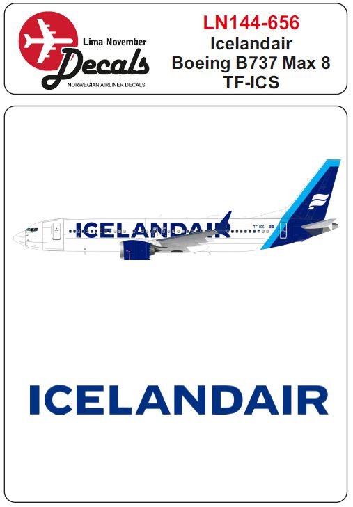 Lima November LN44656 1:144 Icelandair Boeing 737-Max 8 TF-ICS