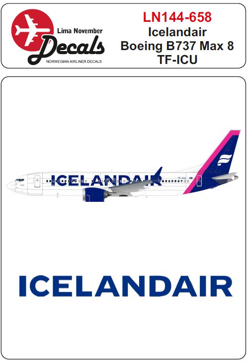 Lima November LN44658 1:144 Icelandair Boeing 737-Max 8 TF-ICU