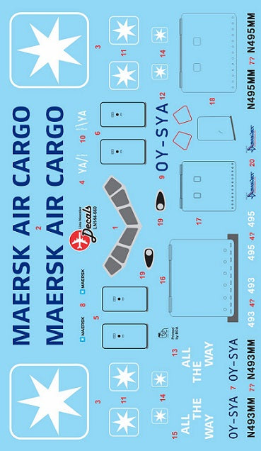 Lima November LN44660 1:144 Maersk Cargo Boeing 767-300F