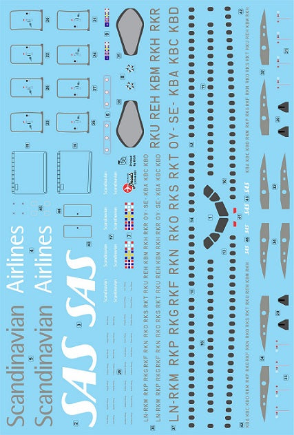 Lima November LN44661 1:144 SAS Airbus A330 and A340
