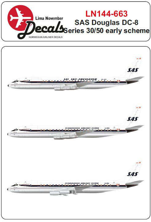 Lima November LN44663 1:144 SAS DC-8-33/DC-8-53 first colour scheme