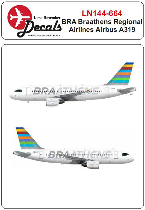Lima November LN44664 1:144 Braathens Airbus A319