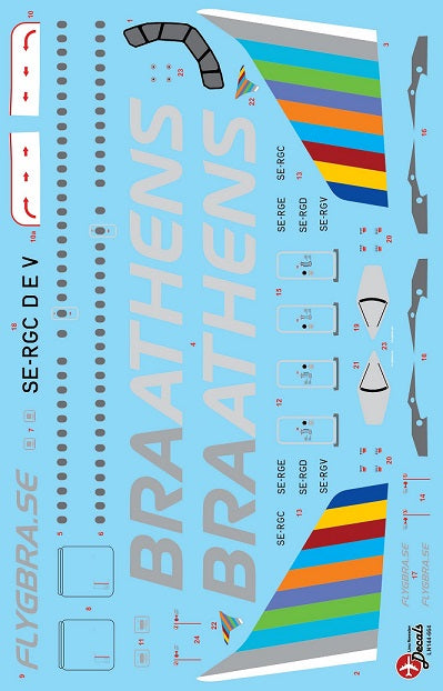 Lima November LN44664 1:144 Braathens Airbus A319