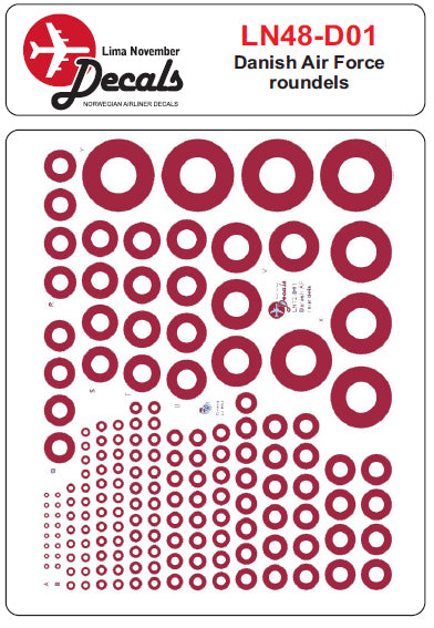 Lima November LN48-D01 1:48 Danish Air Force roundels