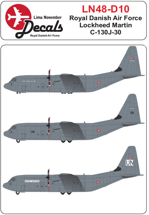 Lima November LN48-D10 1:48 Royal Danish Air Force Lockheed C-130J-30 Hercules