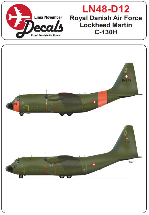 Lima November LN48-D12 Danish C-130H Hercules Old Scheme 1:48