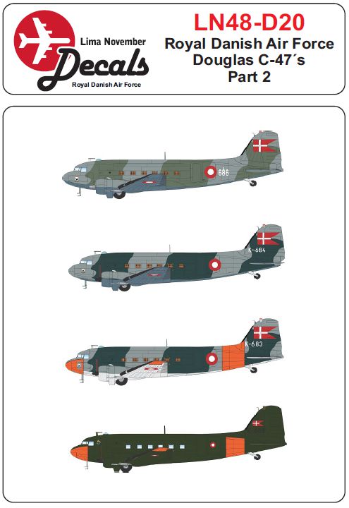 Lima November LN48-D20 1:48 RDAF/Royal Danish Air Force Douglas C-47 part 2