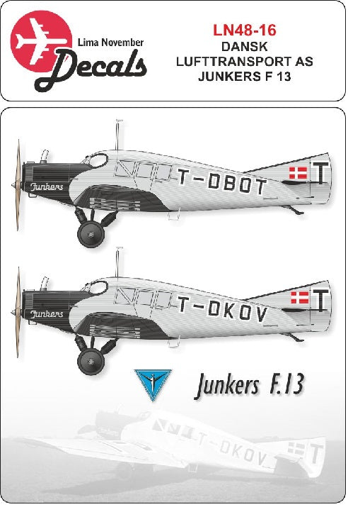 Lima November LN48016 Nordenfjeldske Junkers F.13 & Masks 1:48