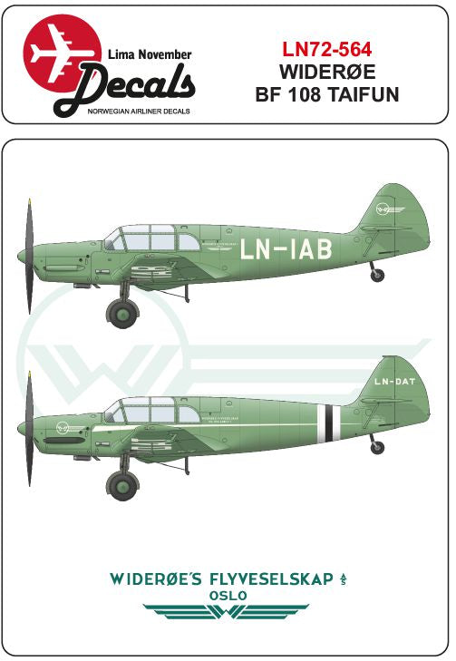 Lima November LN72-564 1:72 Widere BF108 Taifun masks for Heller & Fly models