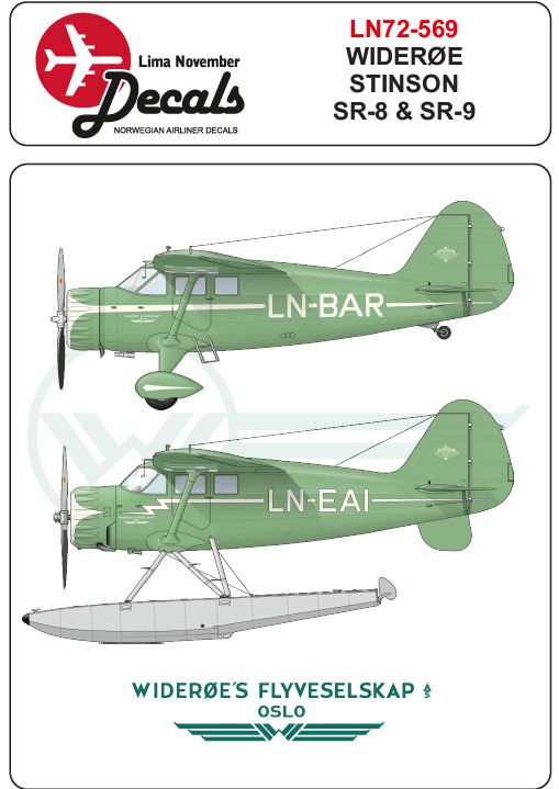 Lima November LN72-569 1:72 Widere Stinson Reliants