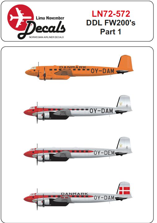 Lima November LN72-572 DDL Danish Fw-200C-4 Condor Pt 1 1:72