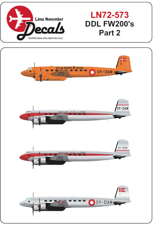 Lima November LN72-573 DDL Danish Fw-200C-4 Condor Pt 2 1:72
