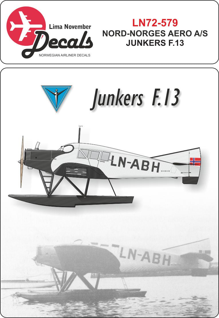 Lima November LN72-579 Nord-Norges Aero Junkers F.13 1:72