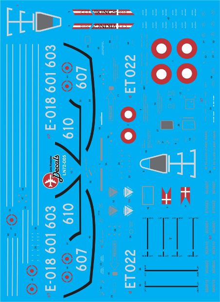 Lima November LN72-D05 Danish F-16 2002-2021 Scheme 1:72