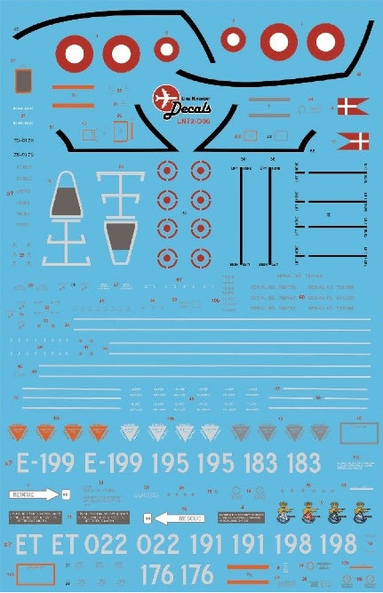 Lima November LN72-D06 Danish F-16 First Scheme 1980-02 1:72