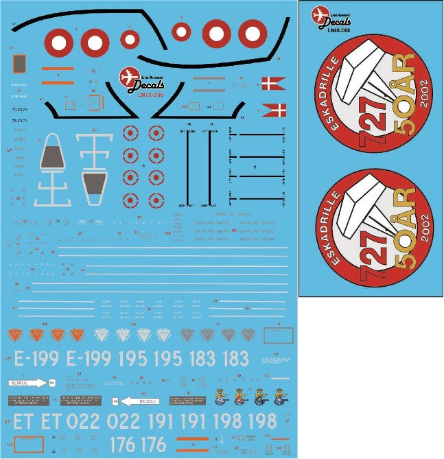 Lima November LN72-D08 Danish F-16A 727 Sqn 50 Years 1:72