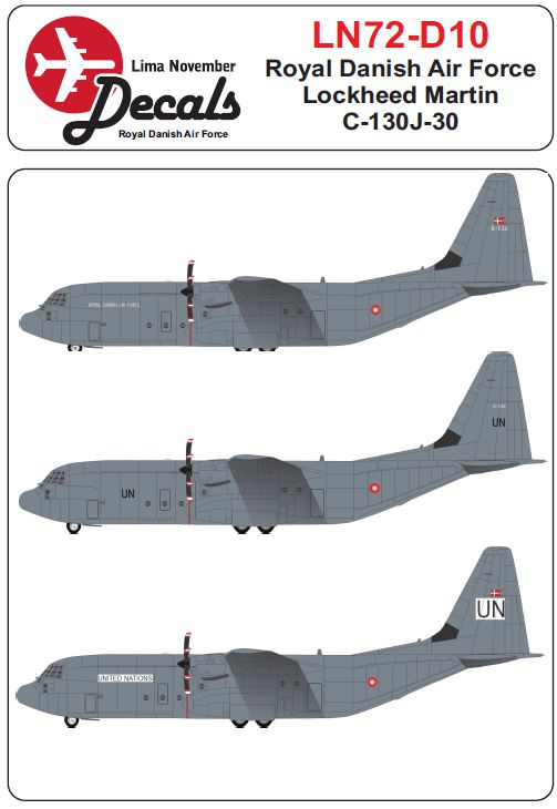 Lima November LN72-D10 1:72 Royal Danish Air Force Lockheed C-130J-30 Hercules