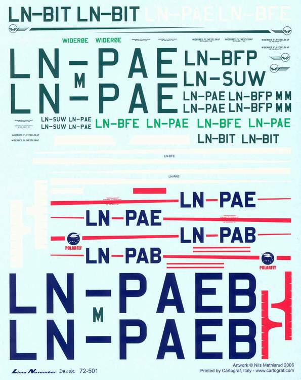 Lima November LN72-501 1:72 Noorduyn Norseman Wilderoes Flyvesalskap