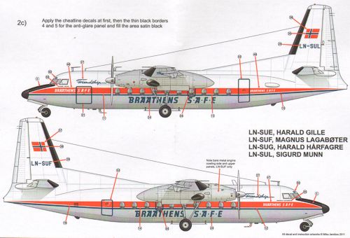Lima November LN72-507 1:72 Fokker F-27's operated by Braathens SAFE