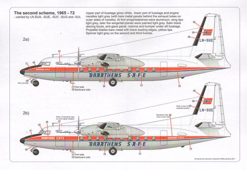 Lima November LN72-507 1:72 Fokker F-27's operated by Braathens SAFE