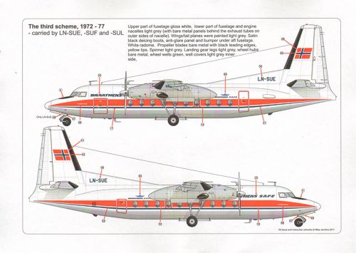 Lima November LN72-507 1:72 Fokker F-27's operated by Braathens SAFE