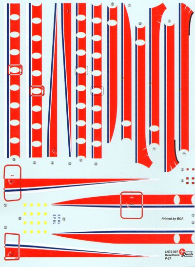 Lima November LN72-507 1:72 Fokker F-27's operated by Braathens SAFE