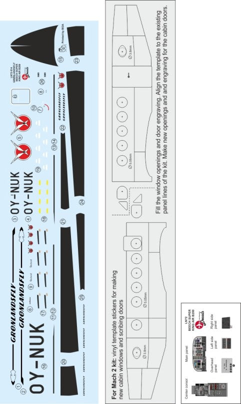 Lima November LN72-514 Greenlandair Beech 200 with Masks 1:72