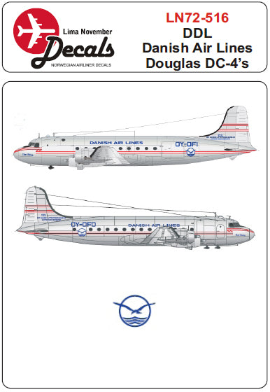 Lima November LN72-516 1:72 DDL Danish Air Lines Douglas DC-4