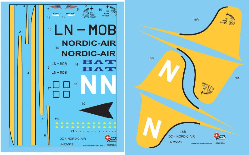 Lima November LN72-519 1:72 NORDIC-AIR/BAT Douglas DC-4
