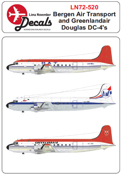 Lima November LN72-520 1:72 BAT/GREENLANDAIR Douglas DC-4