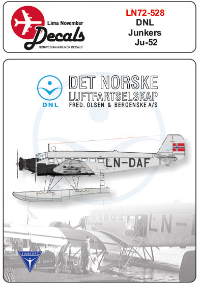 Lima November LN72-528 DNL Junkers Ju-52/3m with Masks 1:72