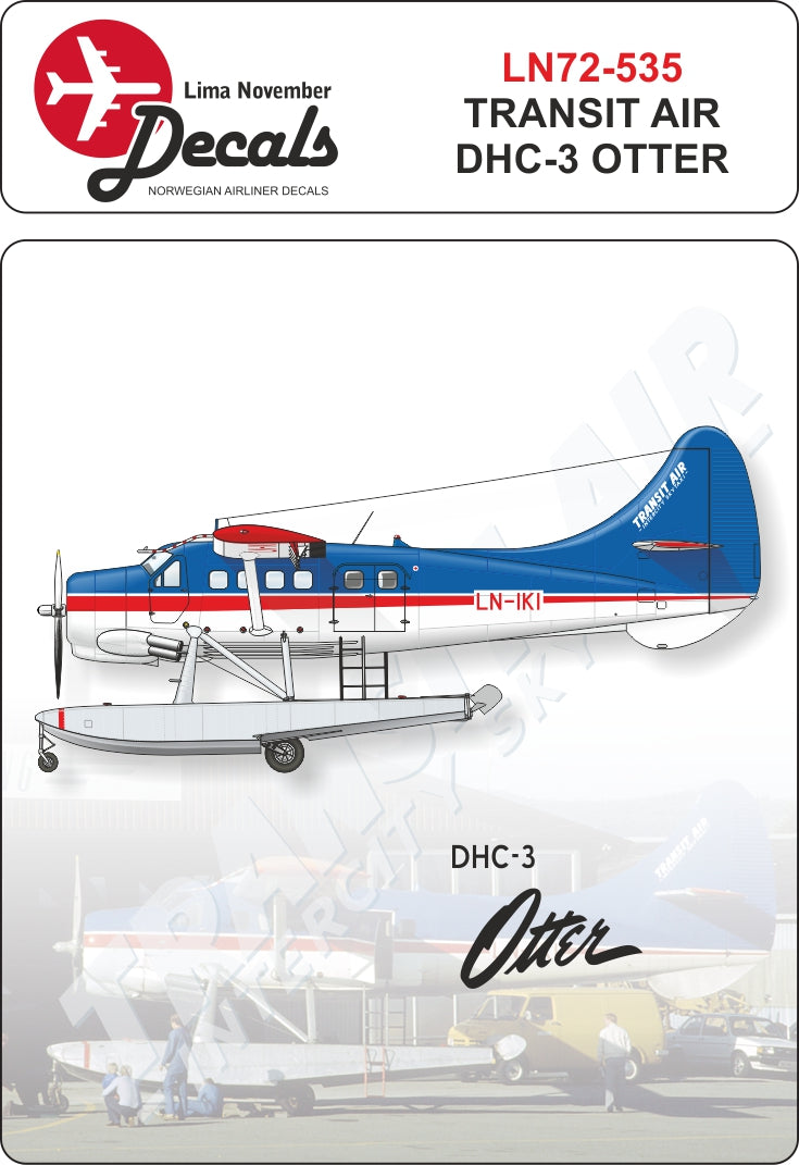 Lima November LN72-535 1:72 Transit-Air DHC-3 Otter, includes masks