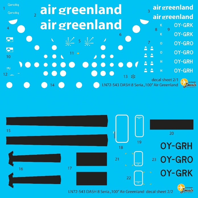 Lima November LN72-544 1:72 Air Greenland de_Havilland_Canada DHC-8-200